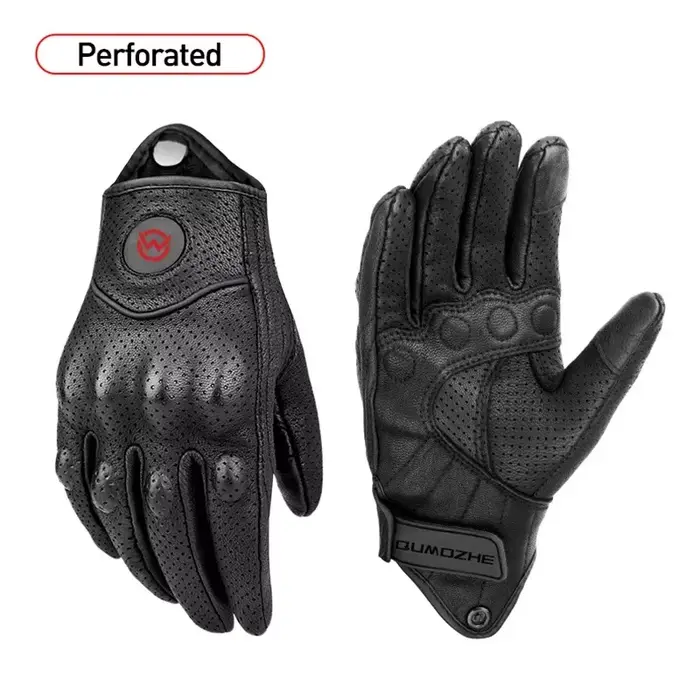 Gants de moto d'été en cuir pour hommes et femmes, Motocross, Motard rétro, Cyclisme, Hurcyclistes,