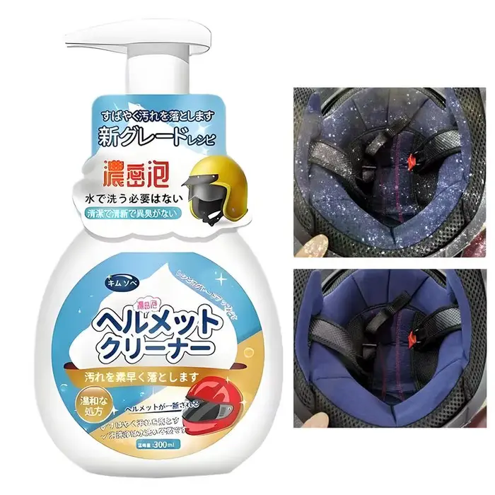 Nouveau Nettoyant Mousse pour Casque Moto Nettoyage à Sec du Doublure Intérieure 300ml Détachant pour Gants