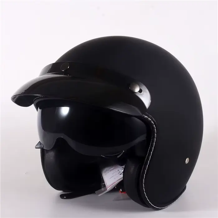 ECE DOT nouveau Casco Capacetes moto rétro Vintage casque de Motocross 3/4 casques de Scooter à visa