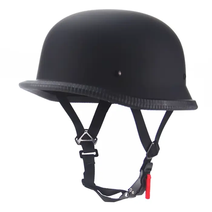Casque de Moto Demi-Visage Vintage, Rétro, Allemand, Scooter, Noir Brcorporelle, Style de Voiture, D