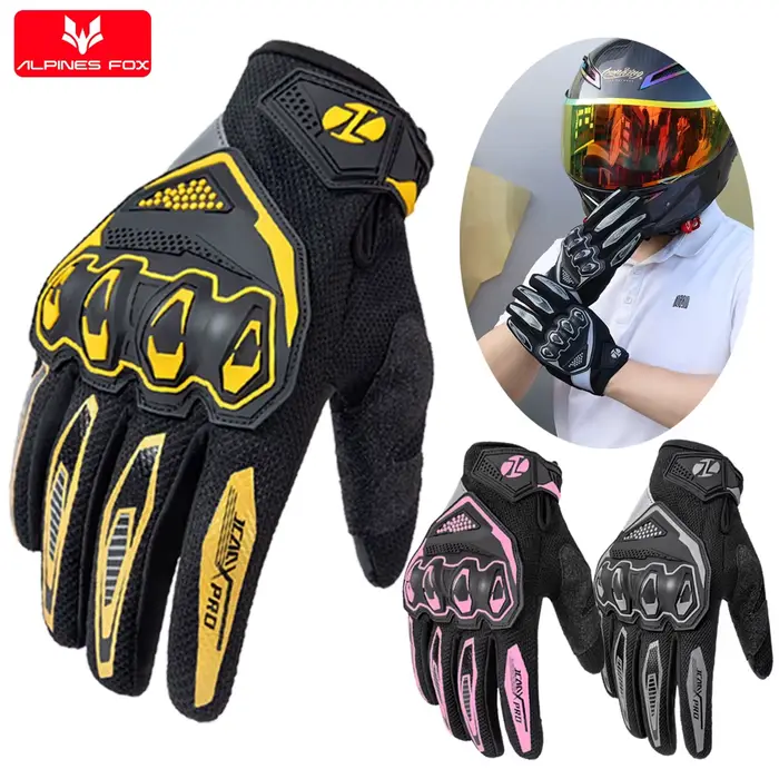 Hommes été nouveau or gants de Moto femmes respirant