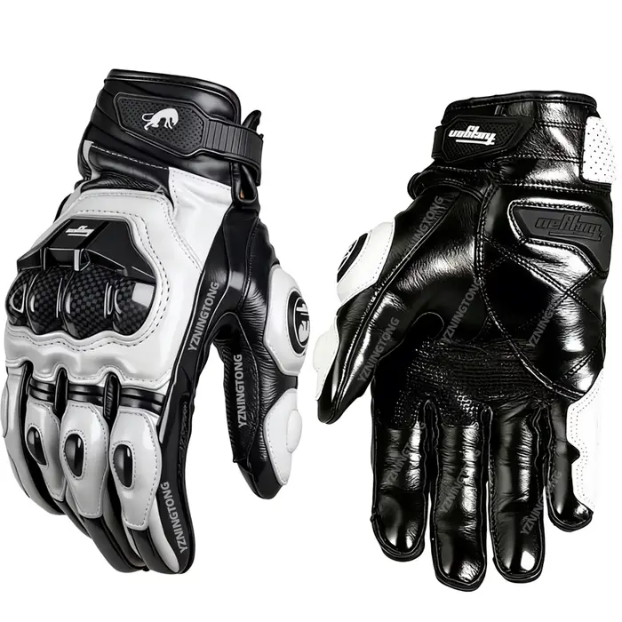 Gants de Motocross en Cuir pour Homme, Coupe-Vent, pour l'Extérieur, Équipement de Protection