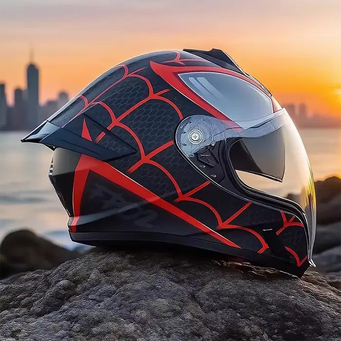Casque de moto intégral modulaire pour adulte