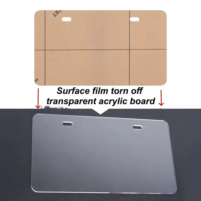 Support de plaque d'immatriculation de moto avec couvercle en acrylique transparent, 1 pièce, avant 