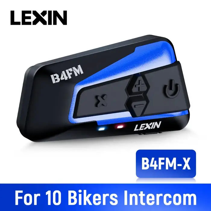 Marque Lexin LX-B4FM-X pour 10 coureurs Interphone Moto Bluetooth casque casques BT Moto Intercomuni