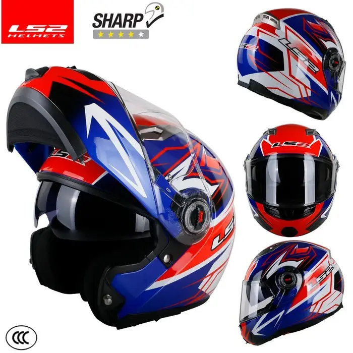 Casque de Moto Original LS2 LS2 FF370 casques modulaires hommes femmes personnalisés Double lentille