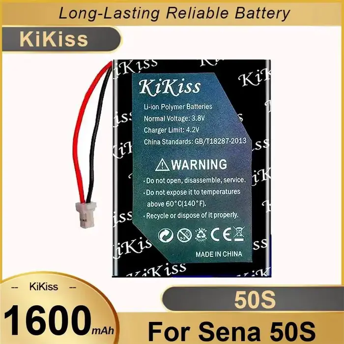 Batterie haute compatibilité 1600mAh pour système de communication Bluetooth moto Sena 50S