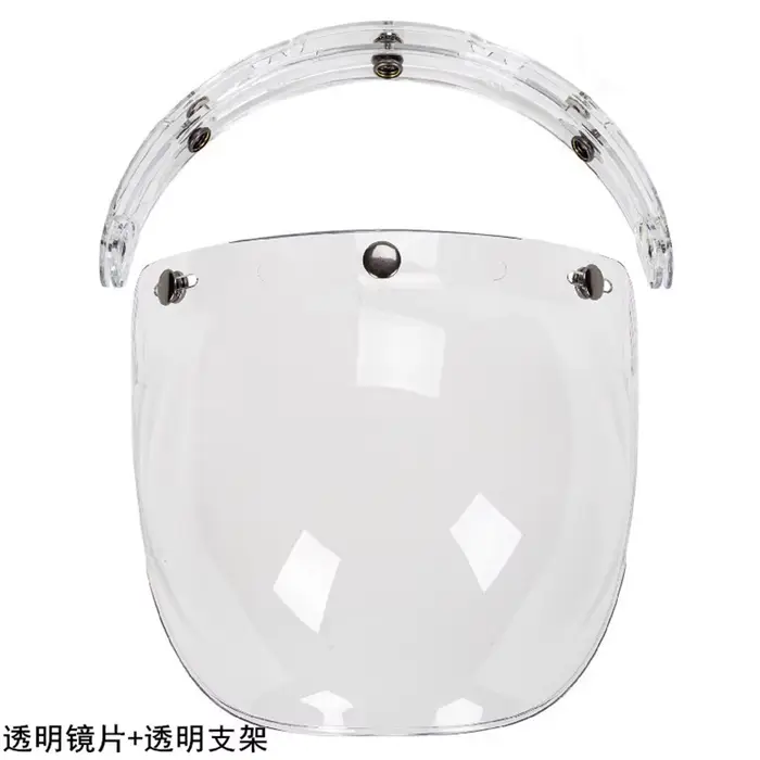 Casque bulle visières Vintage moto casques visage ouvert rabattable casque pare-brise bouclier Capac
