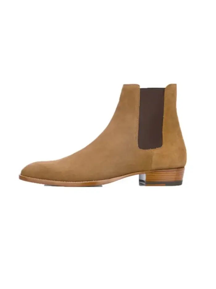 Nouveauté bottes en cuir Nubuck hommes haut tendance rétro Punk bottes personnalité mode hommes déco