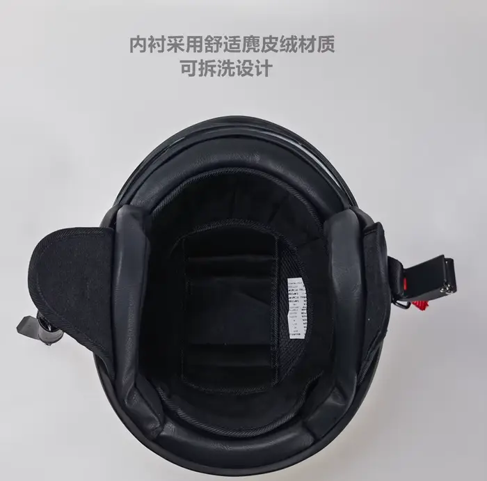 Casque de Moto Vintage à Visage Ouvert