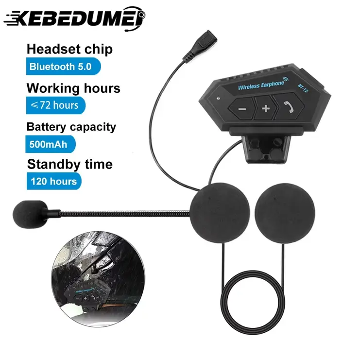 Casque de moto Bluetooth 5.0 BT12