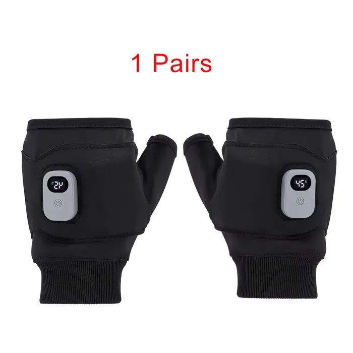 Chauffe-mains chauffants rechargeables à 3 niveaux, gants thermiques électriques chauffants, mitaine