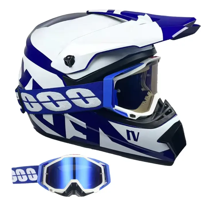 Kit casque de motocross DOT/ECE – Face intégral pour adultes et jeunes, comprend des lunettes MX + d