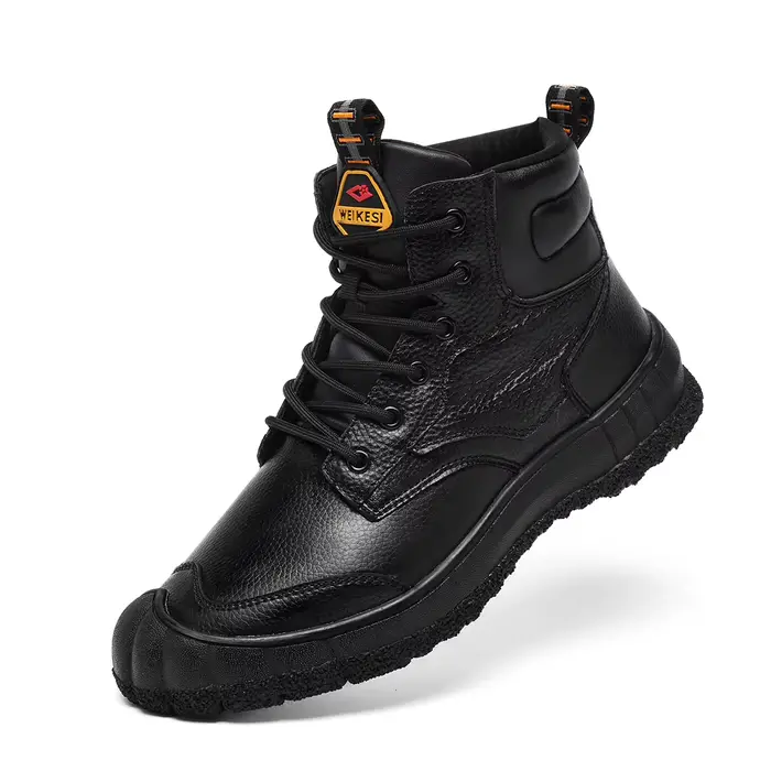 Bottes d'équitation de moto noires pour hommes, chaussures de type rinçage, bottes de protection, bo