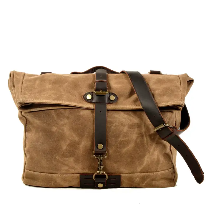 Sac à dos de moto Vintage pour hommes, toile imperméable en cuir, sac de siège arrière rétro, sacoch