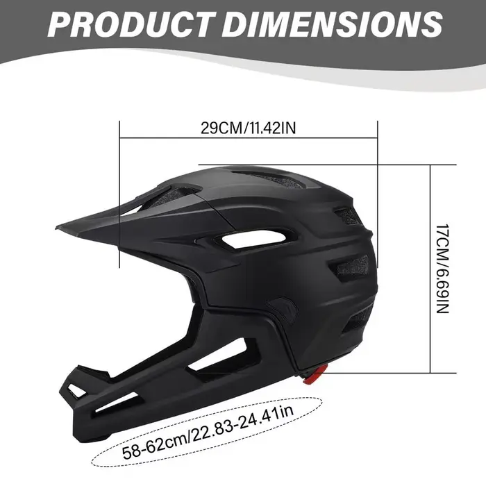 Casque de vélo multi-sports pour adultes, casque intégral détachable, casque de moto, protection de 