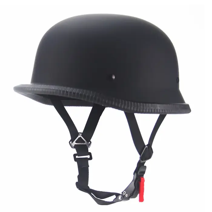 1 pièces X M/L/XL/XXL Vintage moto Cruiser casque demi visage casque allemand moto casque noir brill
