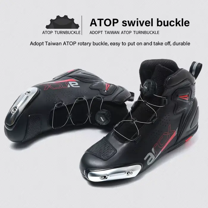 ARCX-Bottes de course en cuir de vachette respirantes pour hommes, bottes d'équitation de moto, chau