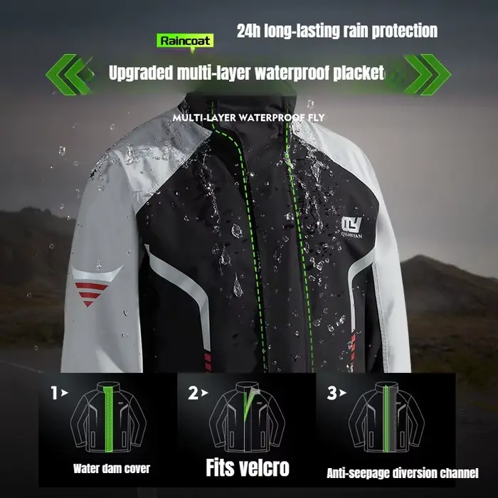 Combinaison de pluie pour moto