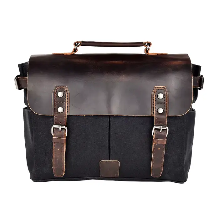 Sac latéral de moto Vintage en toile cirée, sac de bagages de vélo, jambe de selle d'équitation pour
