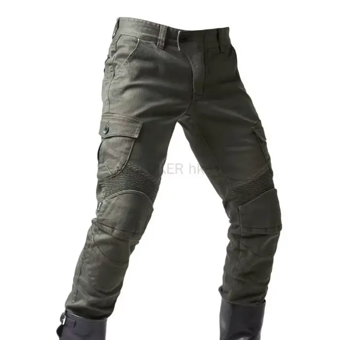 Pantalon cargo en jean moto 2025 avec protections de genoux