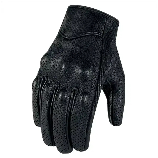 Gants De Moto en cuir tactile pour hommes, en peau De chèvre véritable, pour sport, cyclisme, course