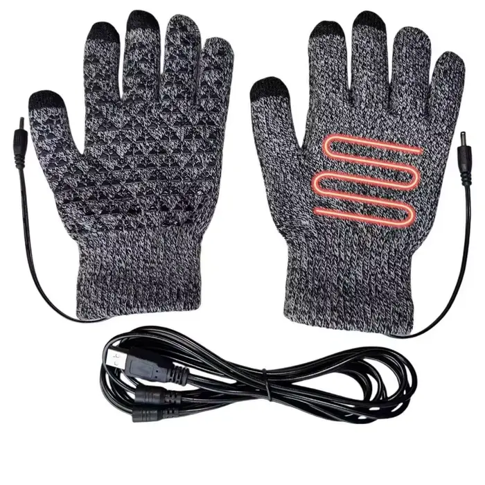 Gants chauffants USB rechargeables, chauffage automatique, écran tactile réglable, antidérapants, po