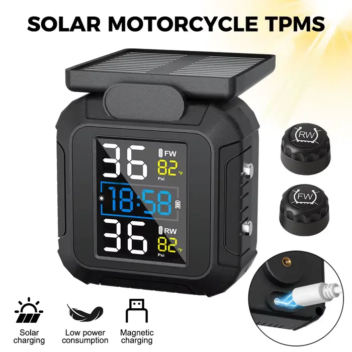 Avec horloge moto TPMS 2 capteurs de pneus système de surveillance de la pression