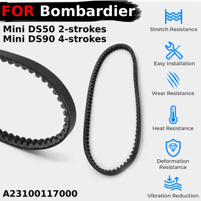 Courroie de transmission de moto pour Bombardier Mini DS50 2 temps DS90 4 temps OEM:A23100117000 Acc