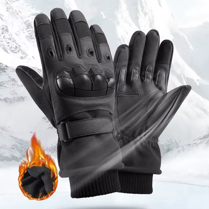 Gants de moto d'hiver résistants au froid, doigt complet, militaire, extérieur, sport, motocross, no