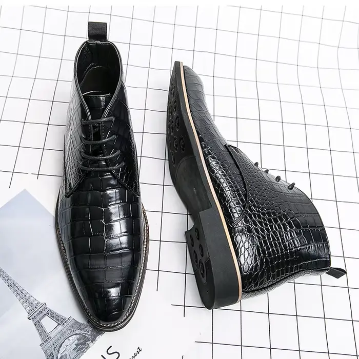 Bottes de moto pour hommes, en cuir véritable, helsea, rand, ashion, concepteur