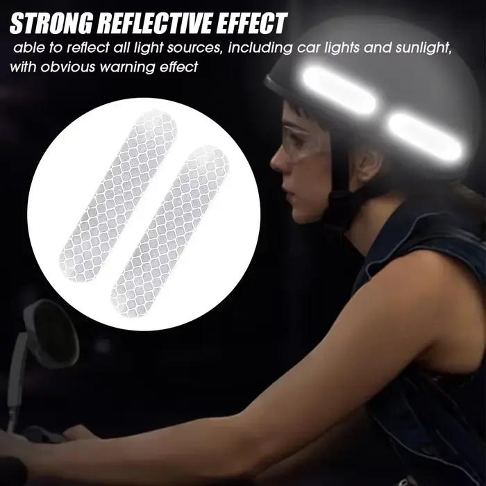 Autocollants réfléchissants d'avertissement de casque de Moto