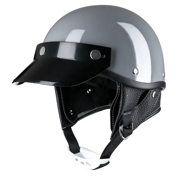 Casque demi-casque vintage élégant Evomosa – Léger, visage ouvert, avec doublure respirante, équipem