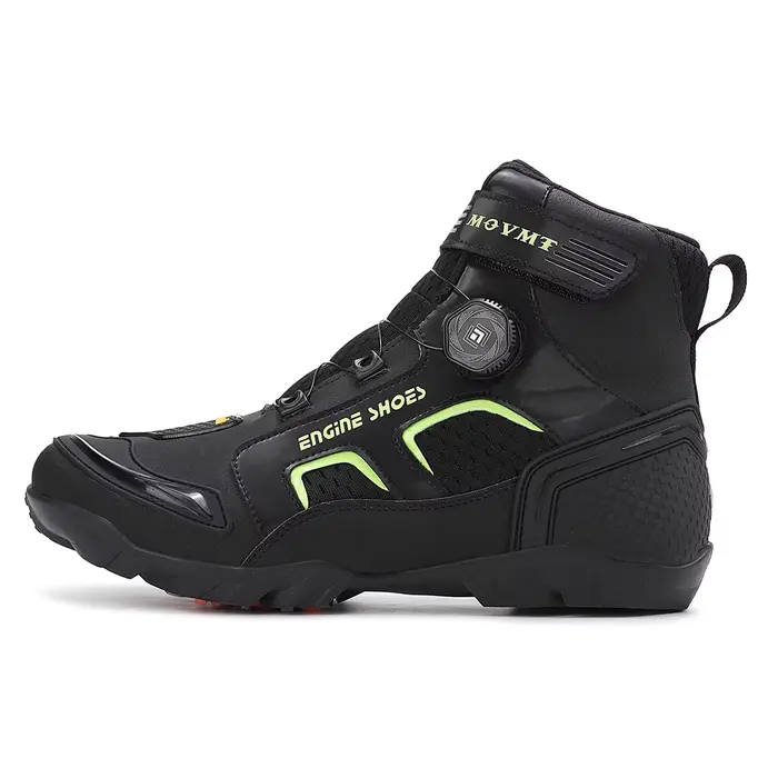 Bottes de moto en cuir pour hommes, respirantes, antidérapantes, résistantes à l'usure, chaussures d