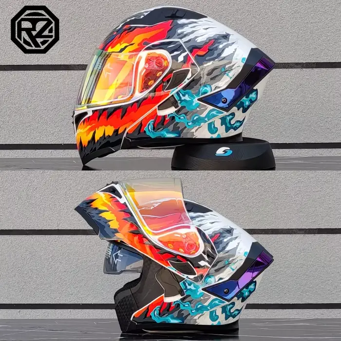 ORZ haute qualité casque rabat modulaire Double lentille