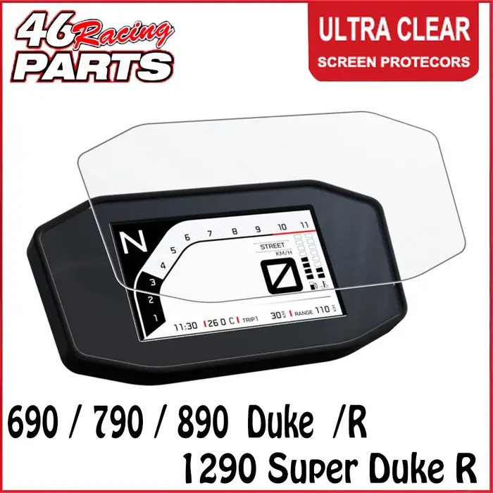 Film de Protection d'écran pour moto KTM 690 Duke / 790 Duke /1290 Super Duke R/890 Duke R