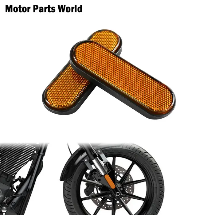 Couvercle réflecteur de jambe de fourche avant de moto, 2 pièces, autocollant jaune pour Victory Jud