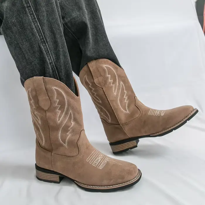 Nouvelles bottes de cowboy occidentales pour hommes