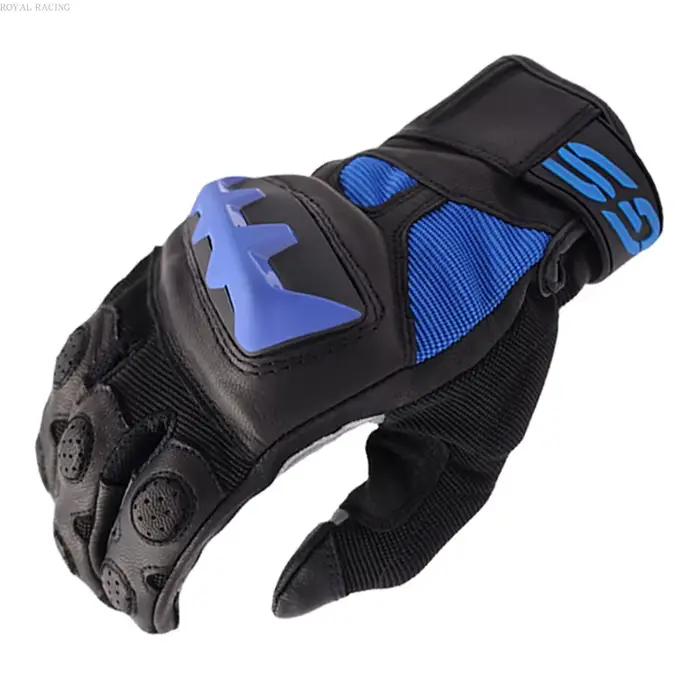 Gants de moto de course pour moto GS, en cuir, pour écran tactile, doigt complet, pour BMW GS