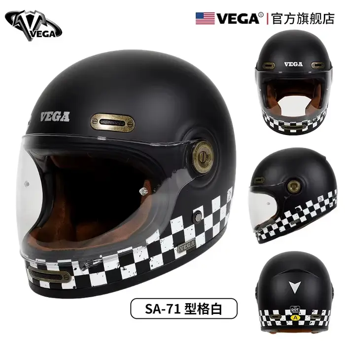 VEGA-Casque de moto de course tout-terrain, Casque intégral, Approuvé ECE DOT, Original USA, 138