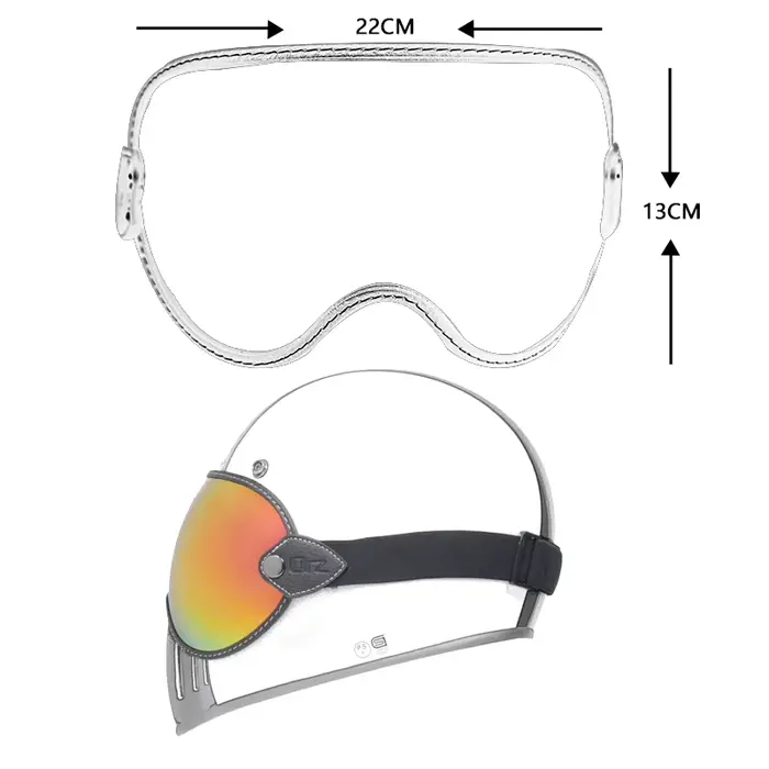 Casque de Moto Rétro avec Lunettes