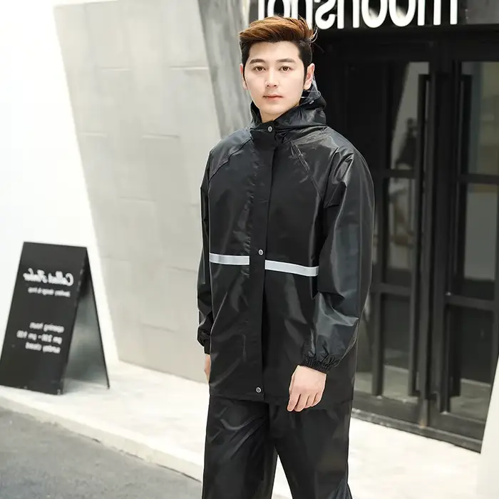 Combinaison de pluie pour moto électrique, livreur, design séparé, bande réfléchissante, vêtements d