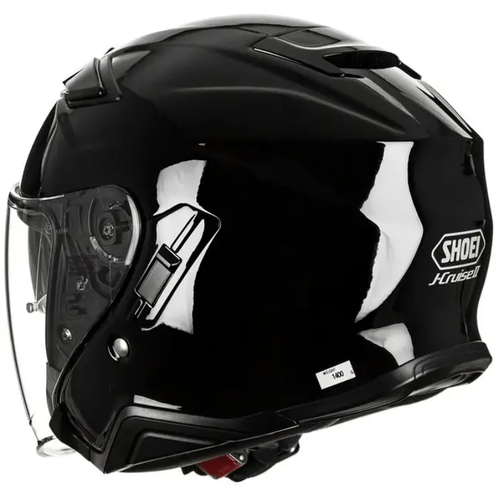 Casque Jet Shoei J-Cruise II Noir Brillant 3/4 Ouvert pour Hommes et Femmes, Double Visière, Rétro, Scooter, Moto, Demi-Casque