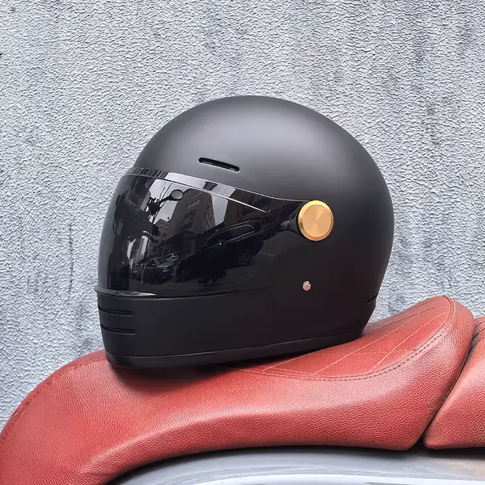 Casque moto intégral ORZ Retro - Design classique, adapté aux hommes et aux femmes, avec protection 