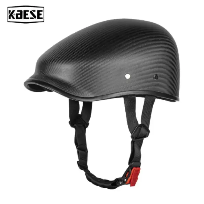 Casques de moto rétro en demi-carbone, style locomotive vintage pour adultes, casque demi-face pour 