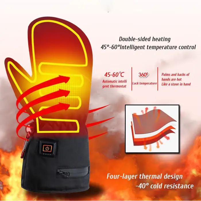 Gants doublés mitaines chauffantes rechargeables thermiques respirantes douces pour femmes pour le cyclisme