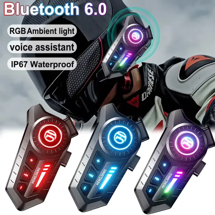 Casque de Moto Bluetooth 6.0