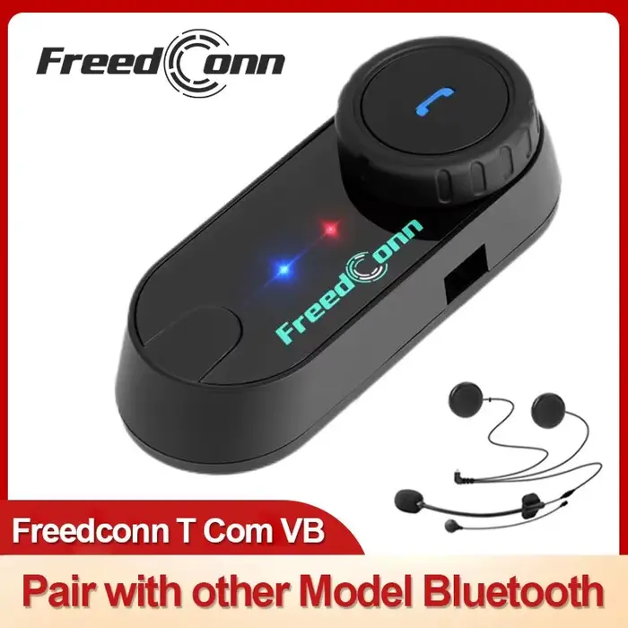 Freedconn Casque De Moto Stéréo Bluetooth Mains Libres Appel Sans Fil Communication Interphone Musique Partage 6 Coureurs