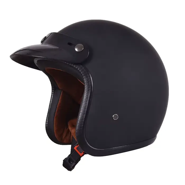 Casque de moto vintage homologué DOT, 3/4 ouvert, Casco Jet Scooter, unisexe, demi-casque 3/4 ouvert