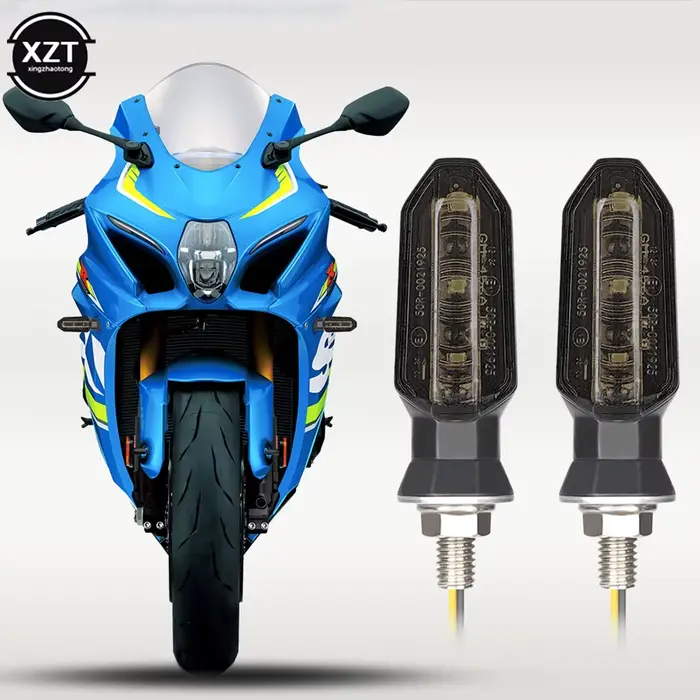 Mini clignotants LED pour moto, clignotant ambre, clignotant, lampe, indicateur de moto, accessoire 